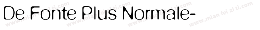 De Fonte Plus Normale字体转换